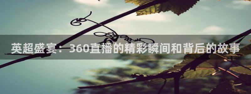 球友会直播：英超盛宴：360直播的精彩瞬间和背后的故事